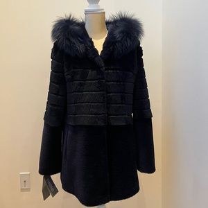 Blue Duck - Coat with real fur